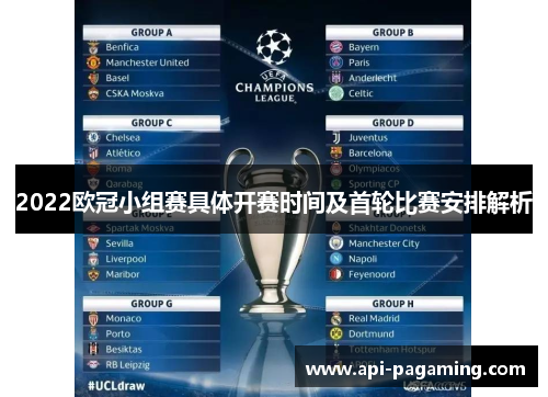 2022欧冠小组赛具体开赛时间及首轮比赛安排解析