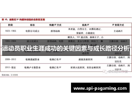 运动员职业生涯成功的关键因素与成长路径分析