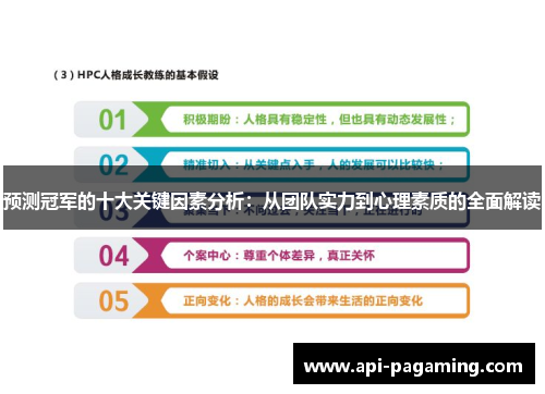预测冠军的十大关键因素分析：从团队实力到心理素质的全面解读
